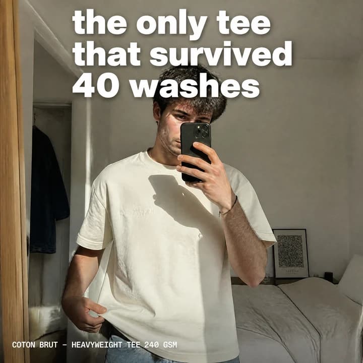 Authentic UGC ad creative, rendered on a shop product.