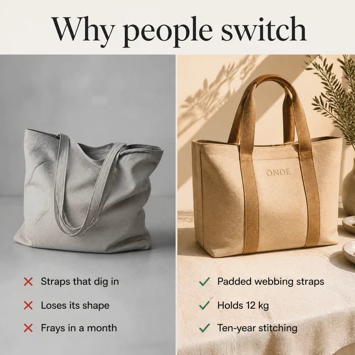 Us vs Them ad creative, rendered on a shop product.